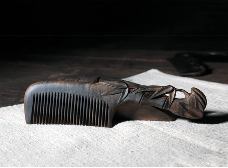 伯莎丹顿 天然木梳子舒筋活血梳防静电细齿家用自用梳子实木送女友