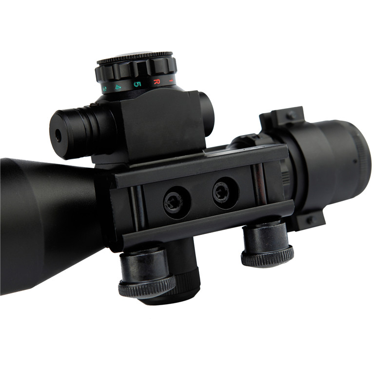 5-10x40光学十字瞄准器户外全息单筒高清抗震瞄准镜红绿双色寻鸟镜狙
