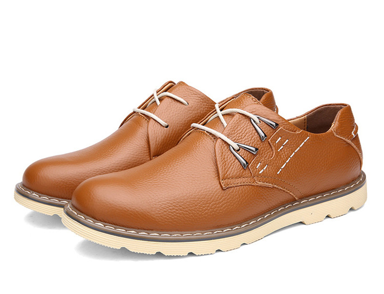 figobosh 菲戈波仕 冬季新款男鞋日常男士休闲皮鞋真皮英伦商务伐木工