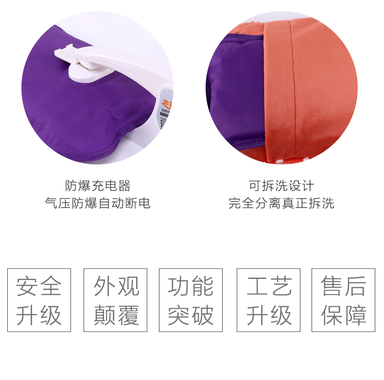 恋美 芭菲水电分离热水袋 暖手宝 温馨礼物面包小新 小皖熊