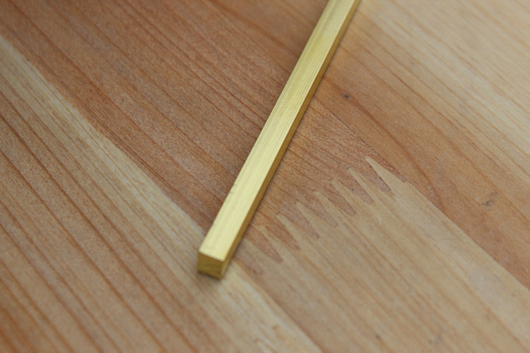 铜条压条装饰镶嵌黄铜地板收边条实心金属条卡槽条扣条包边条 3mm*5mm