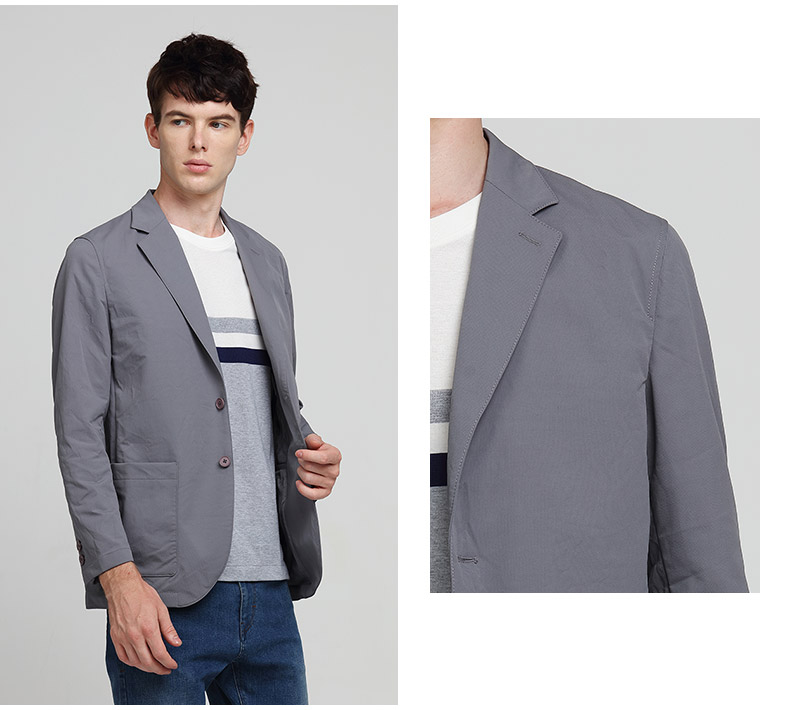 【商场同款】beanpole滨波 男士纯色休闲西装外套男 bc8111z28 藏青色