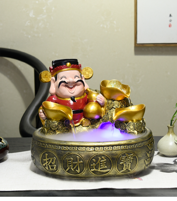 礼品加湿器流水喷泉转运球装饰品公司办公室客厅店铺 招财进宝(小)