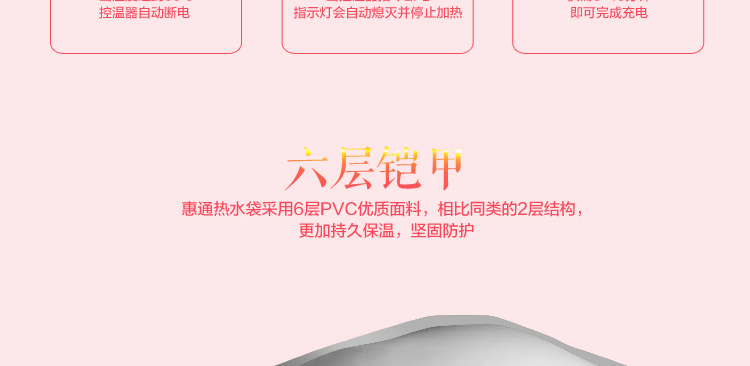 
                                        惠通热水袋防爆暖水宝已注水暖水袋水电分离毛绒暖手宝 猫KT-红色                