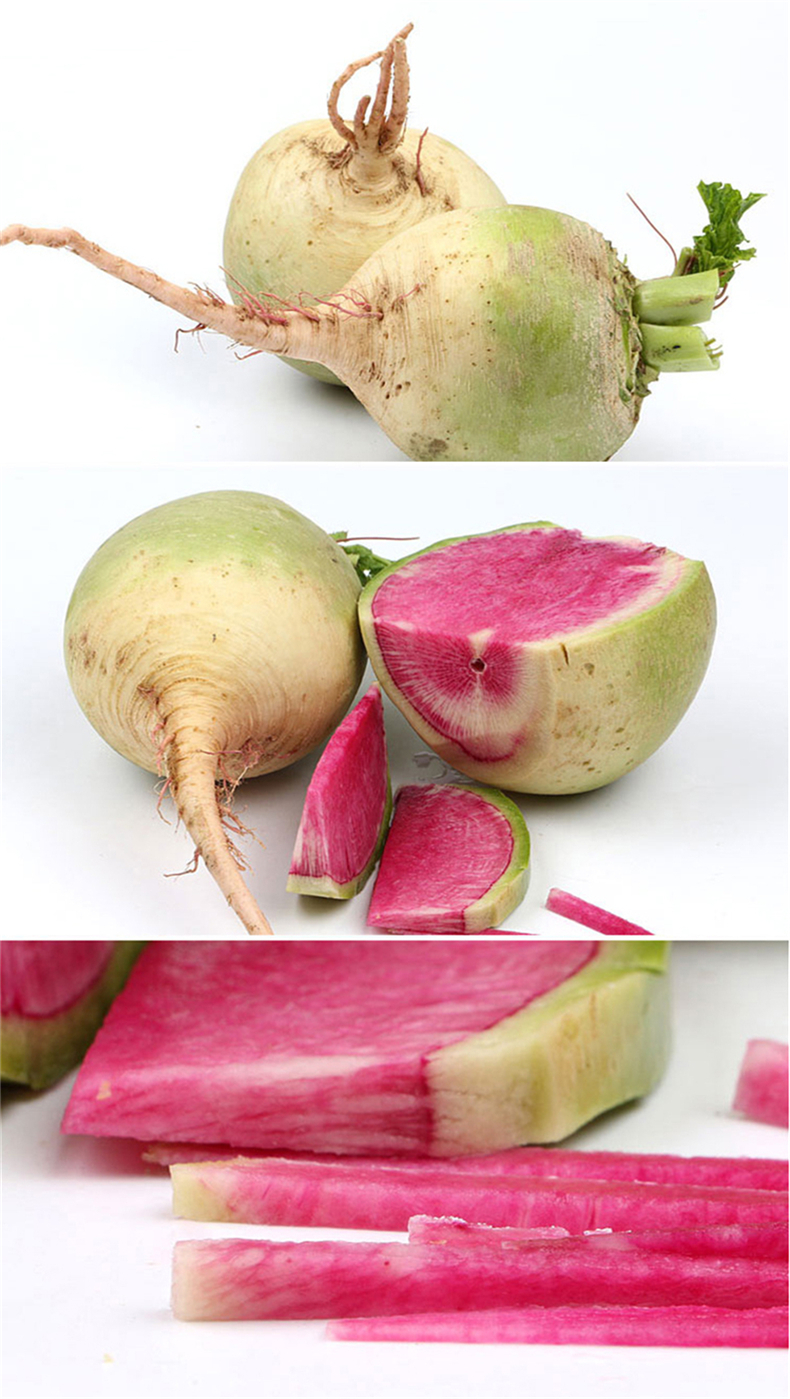 新鲜心里美萝卜 绿皮红心水果萝卜 满堂红萝卜 2.5kg