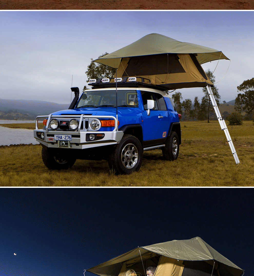 运良改装 arb户外卡卡杜折叠车顶帐篷 自驾游野营双人适用于辛普森