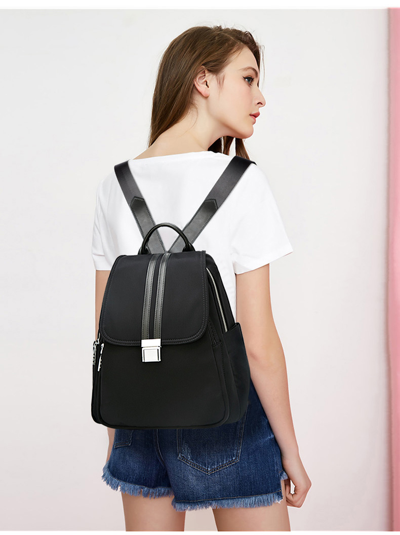 新款女包双肩包韩版时尚牛津布防水背包女士大容量休闲双肩背包学生