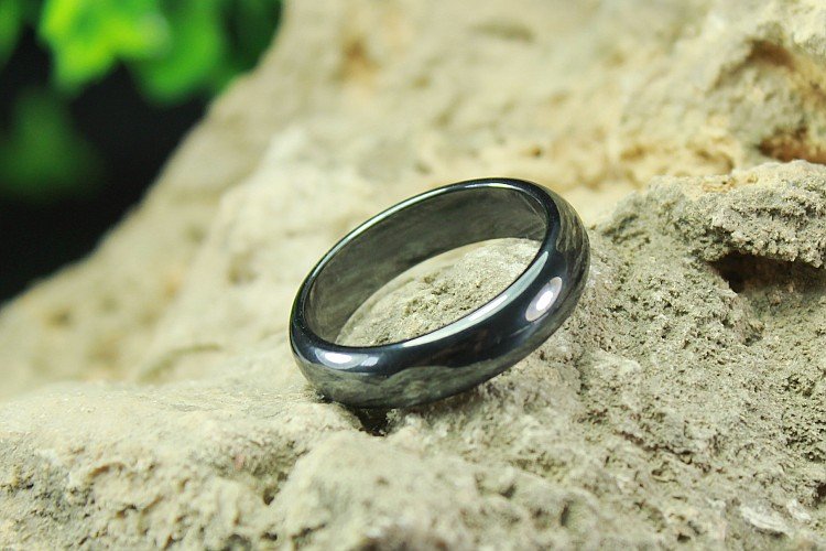 湦水饰阁 陨石戒指铁陨石男女士指环戒指礼物 切棱款 内径20mm