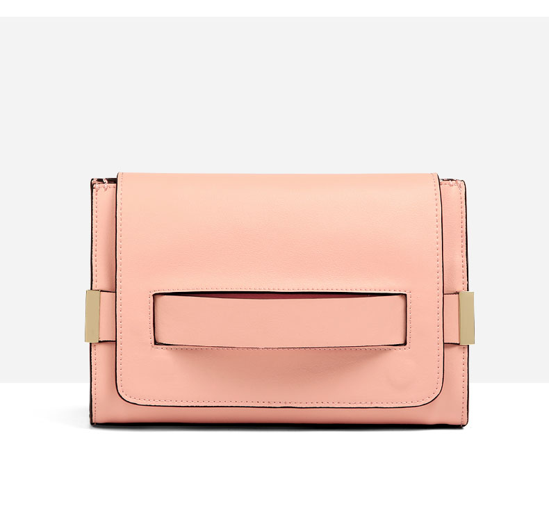 flipped斐莉德 欧美青年包盖式牛二层皮户外逛街斜挎女士背包 黑色