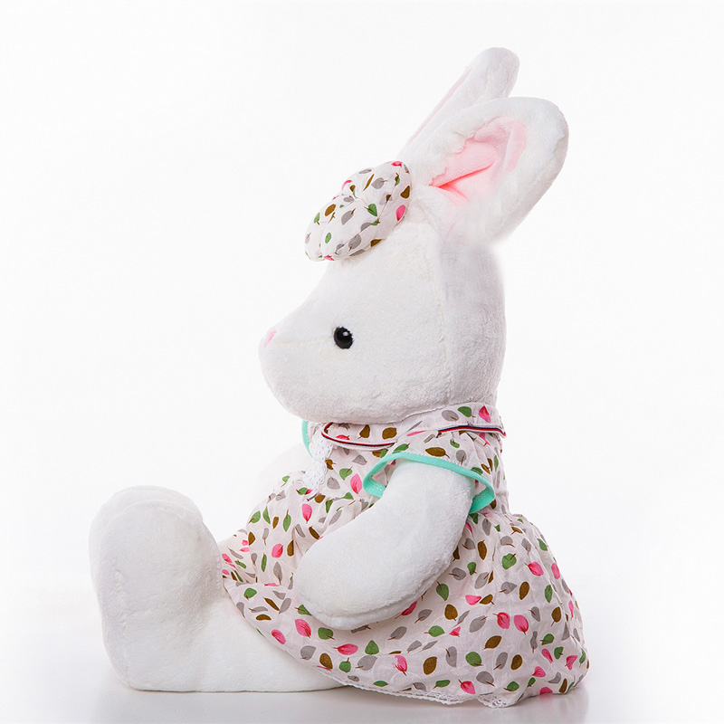 兔子公仔布娃娃抱枕可爱儿童玩偶大码送女生生日礼物 女款叶子图案 加