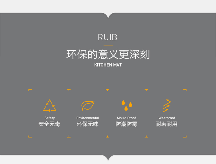 
                                                                                Rui.b厨房地垫长条防油防水地垫入户门垫进门床边脚垫家用易清洗蹭脚垫防滑垫 盘子刀叉 50*80cm                