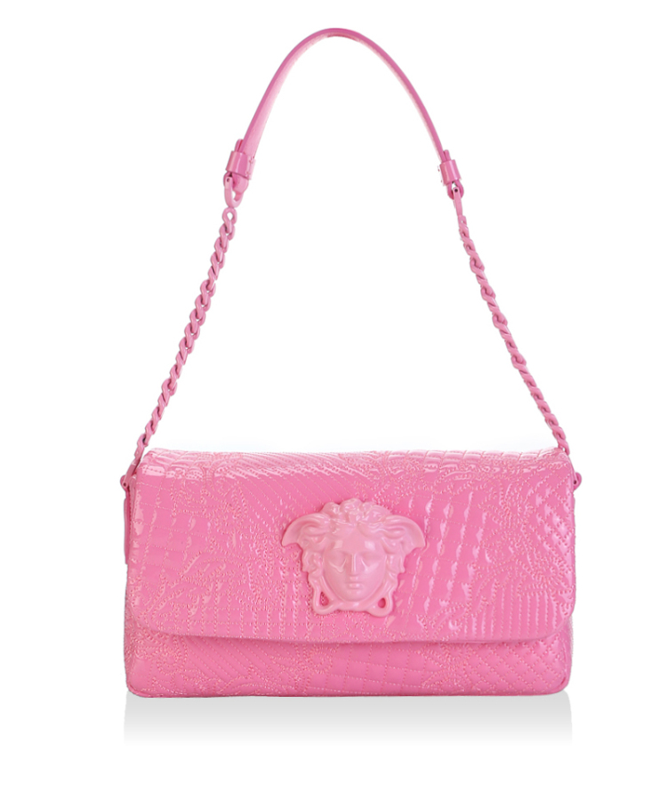 范思哲 versace medusa head 漆皮 女士 单肩包