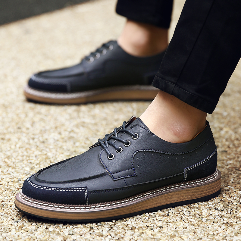 松糕鞋时尚男士休闲鞋潮流低帮鞋厚底松糕鞋 棕色 39【图片 价格 品牌