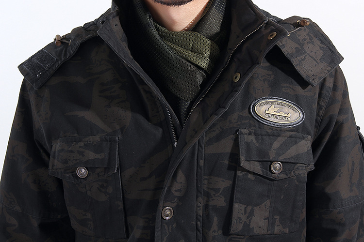 冬季迷彩服 特种兵迷彩 猎鹰户外服野战军迷服耐磨外军棉袄 黑灰迷彩