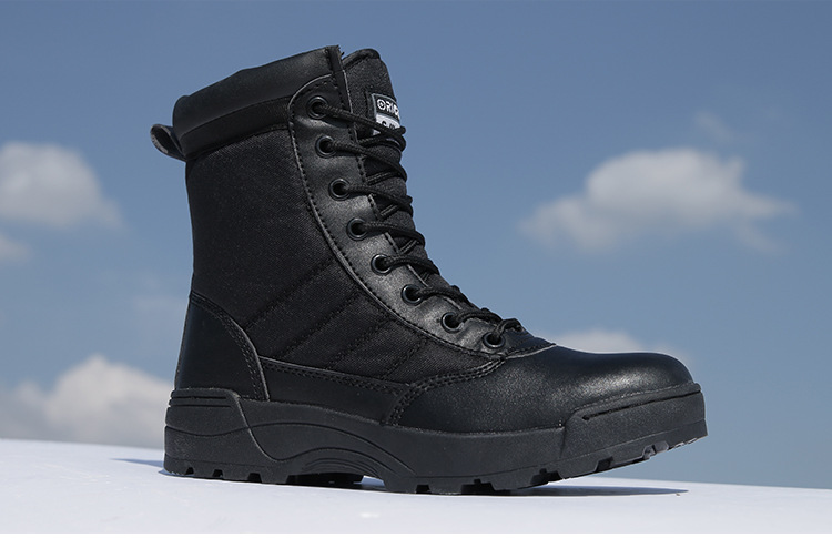 秋冬正品swat军靴男 户外军迷鞋靴特种兵野战沙漠作战靴战术靴男 沙色