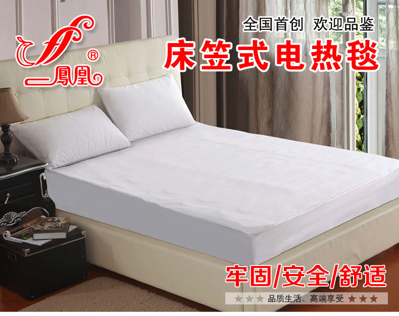 凤凰电热毯 床笠式电褥子智能调温电暖毯双人双控抗菌面料暖身毯 200cm*180cm