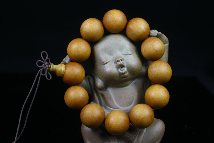 深水级 檀香木 山檀 佛珠 手串