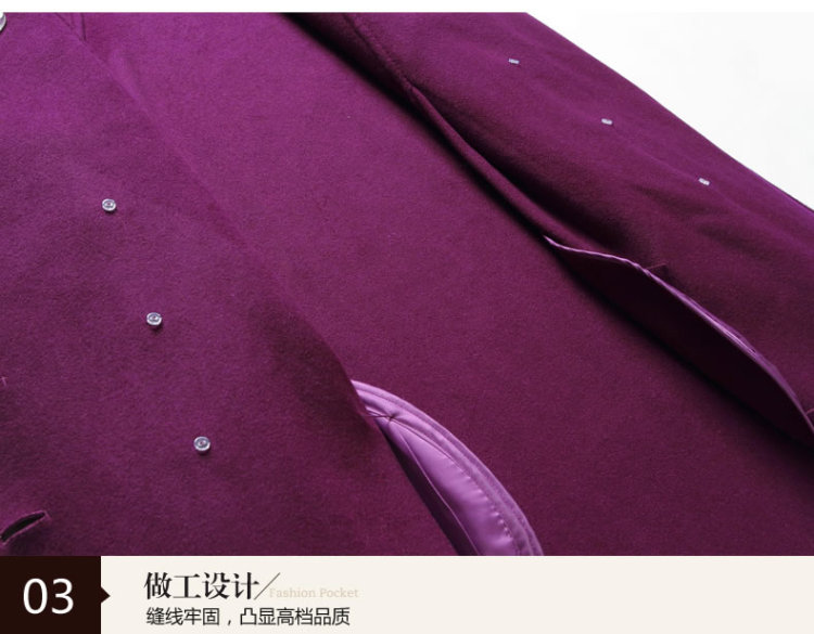 双面呢羊绒大衣女新款斗篷羊毛呢外套中长款 紫色 预售 L