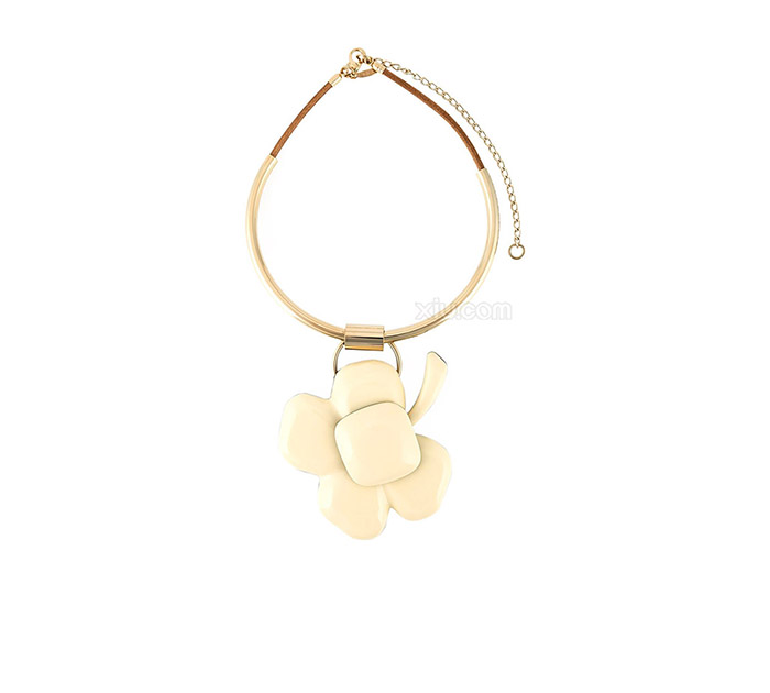 marni 玛尼 女士四叶草项链 黄色 f