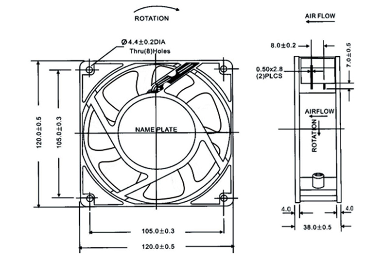 德力西电气机柜风扇轴流风机轴流风扇散热风扇220v380v交流风扇工业