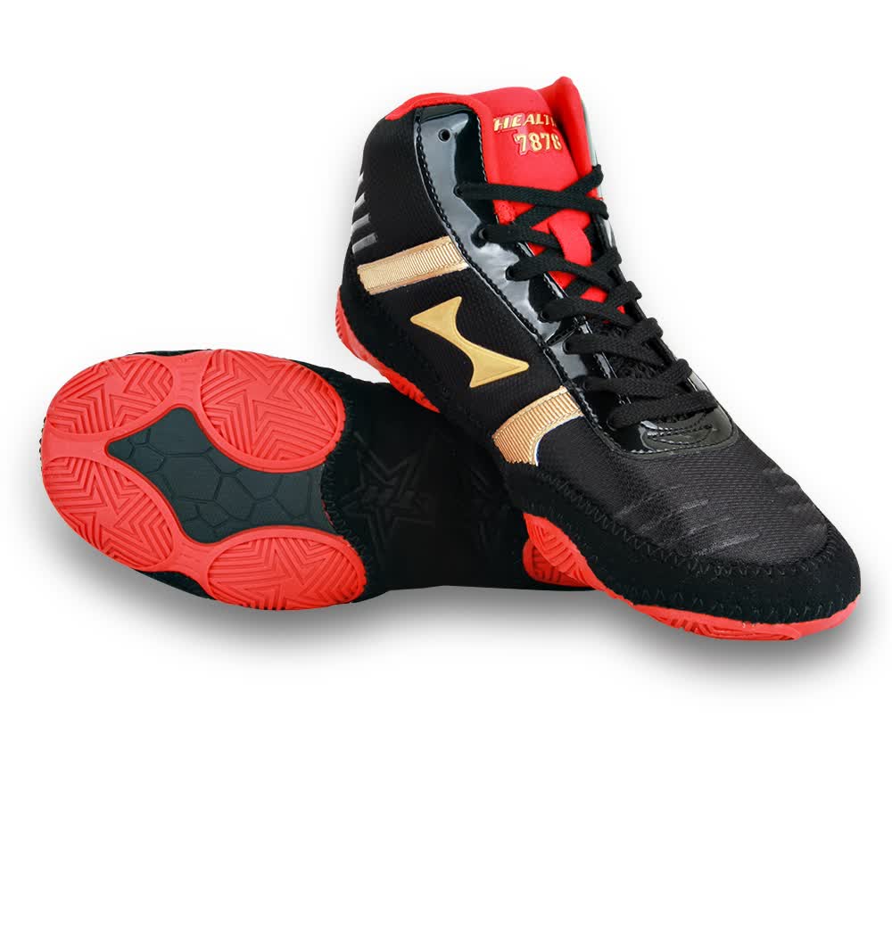 海尔斯health 摔跤鞋拳击鞋专业训练鞋体训鞋拳击鞋男散打鞋高帮格斗