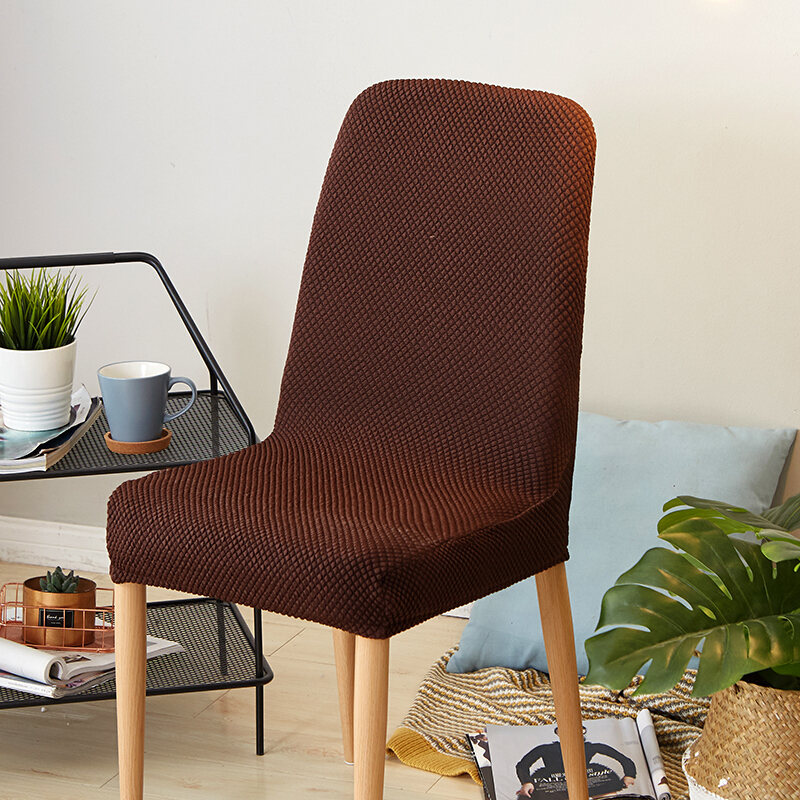 日式弹力加厚家纺椅子套通用防滑全包椅罩布艺连体酒店餐椅套 灰色.