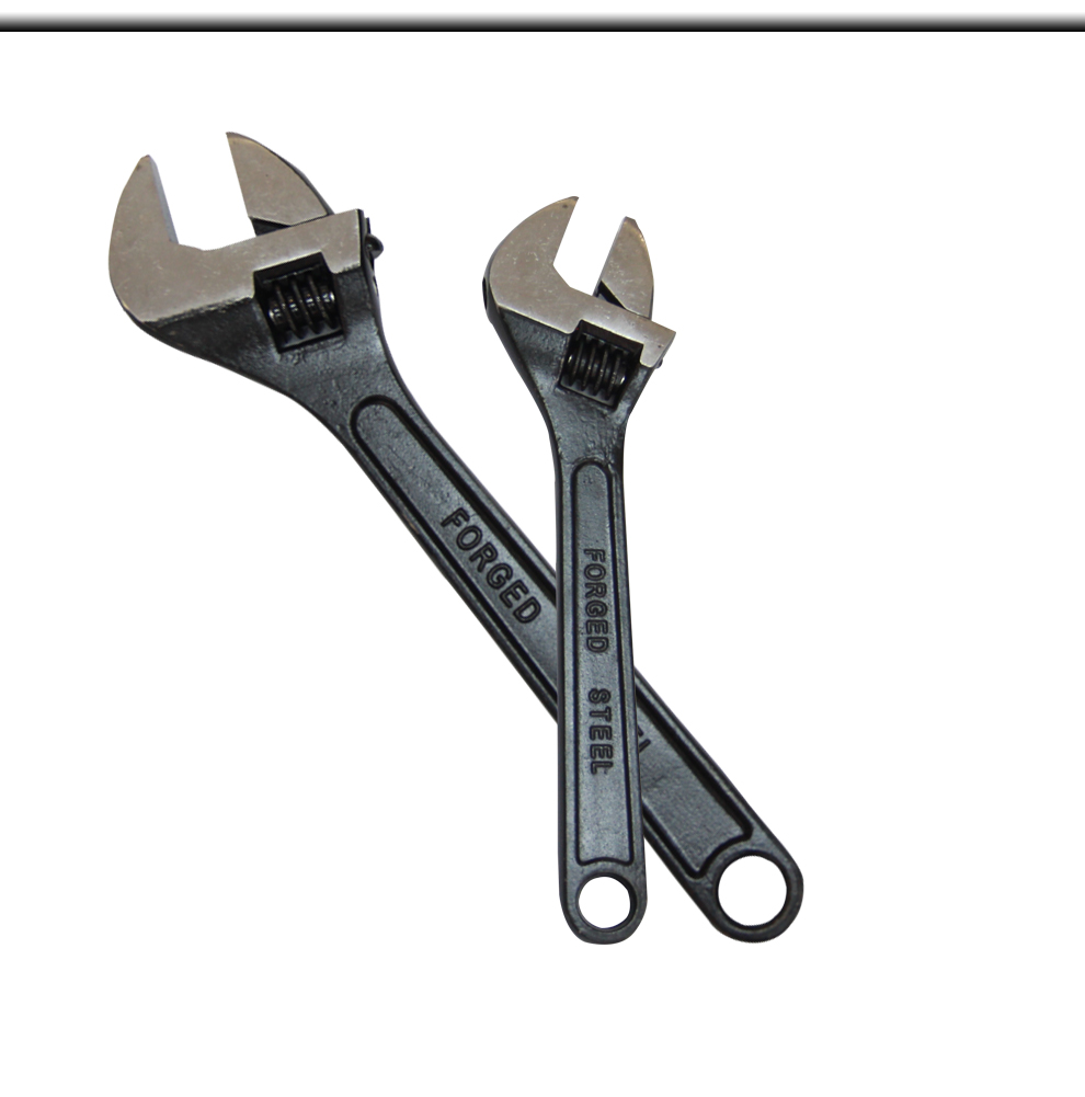 捷晟 欧式电泳黑活动扳手12寸