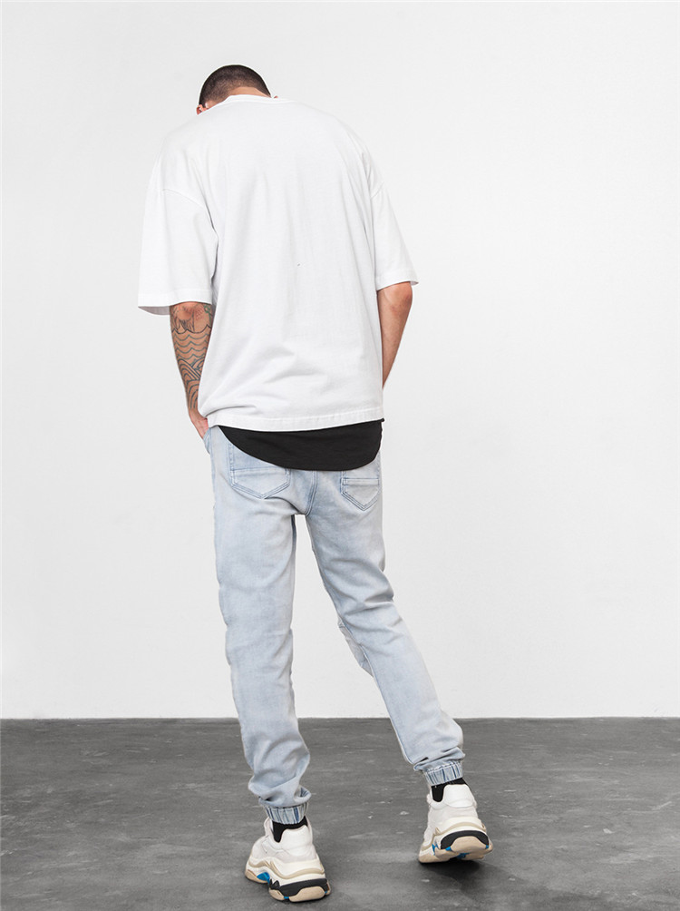 天龙致尊denonsupreme牛仔裤男女潮牌2021秋季舒适微弹洗水做旧工艺