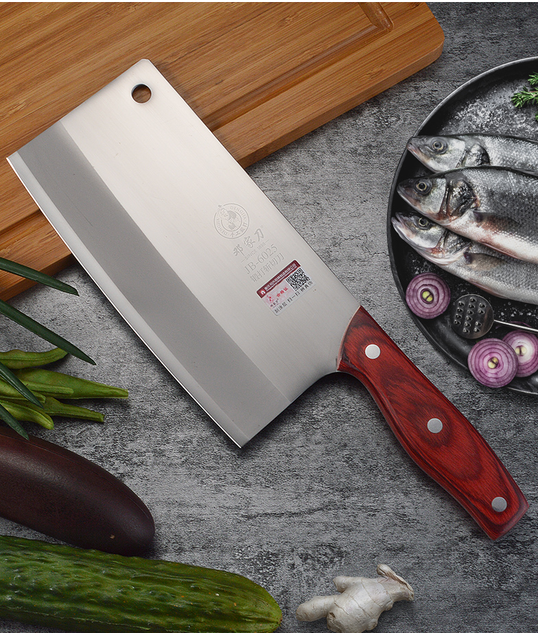 邓家刀 家用菜刀单刀切片刀 锻打不锈钢家用切菜刀切肉刀斩切刀文武
