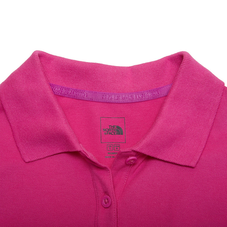 北面(the north face)女夏季款户外服装短袖polo衫cga3 粉红色 m