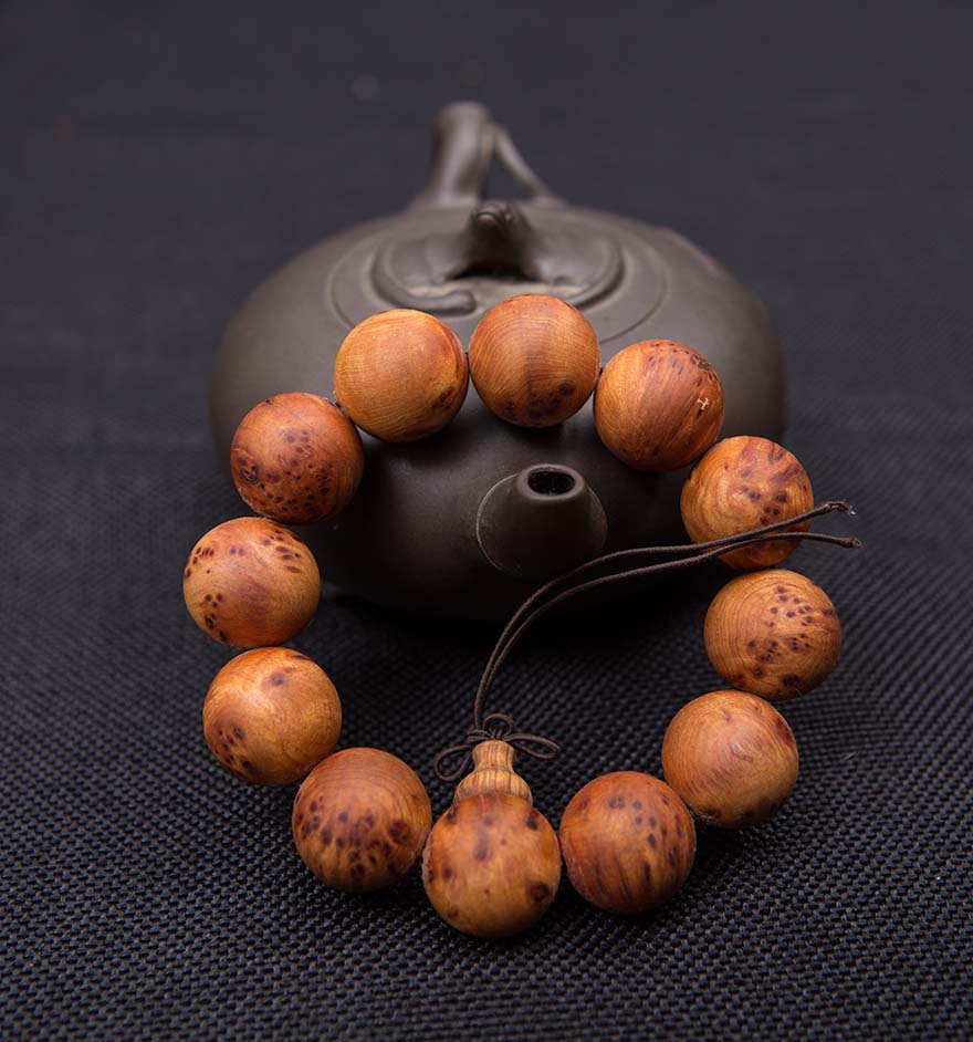 【宗教文化】龙井观 道法加持 满瘤侧柏手串