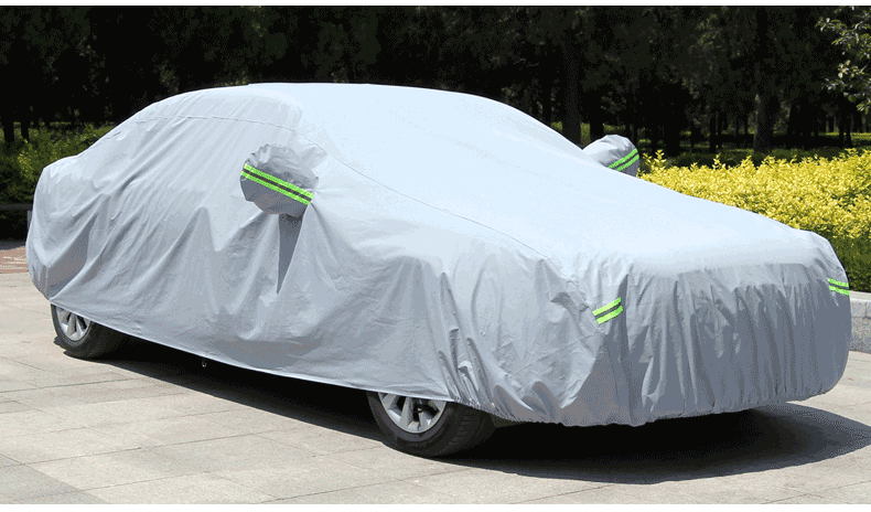 美克杰 四季加厚车衣车罩防晒隔热防雨车套 一汽奔腾 银灰色 奔腾b50