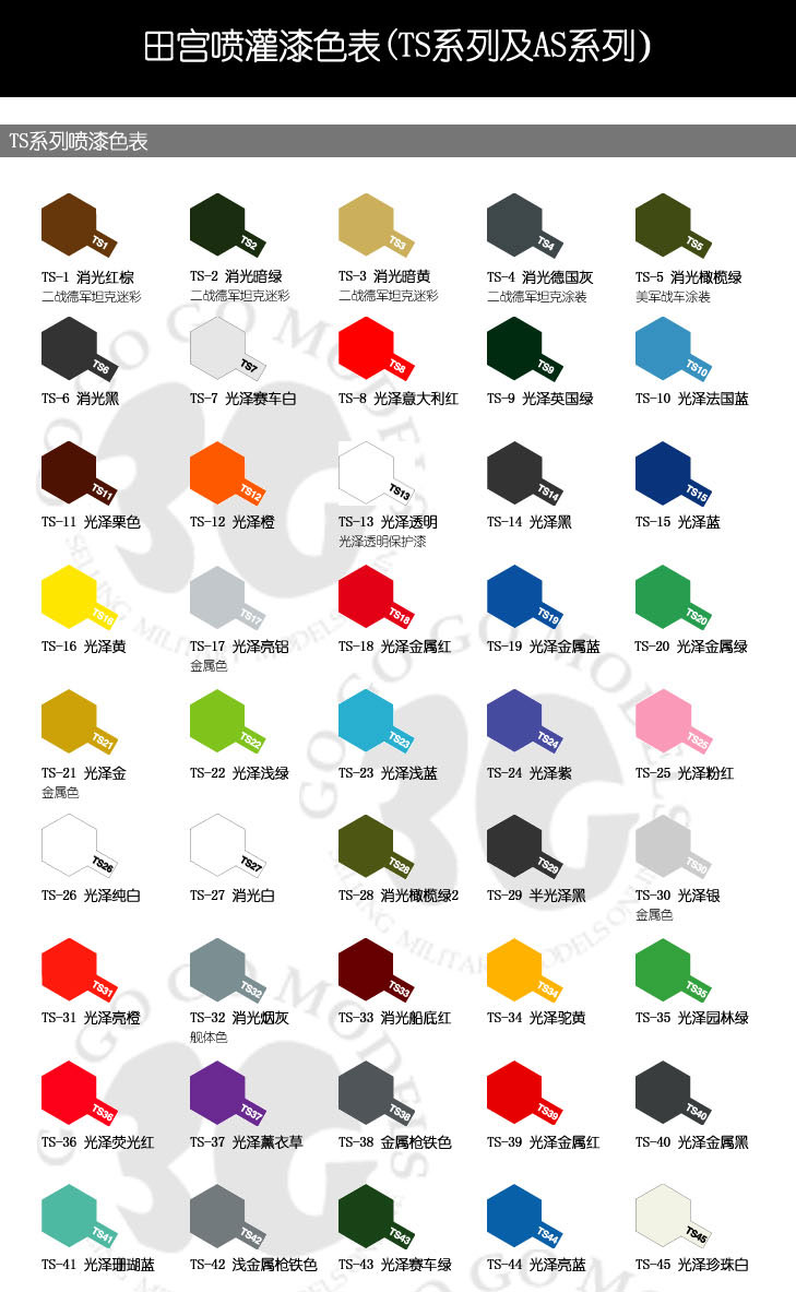 田宫ts油漆喷罐 自喷漆 iii 100ml ts49-ts72 木甲班色