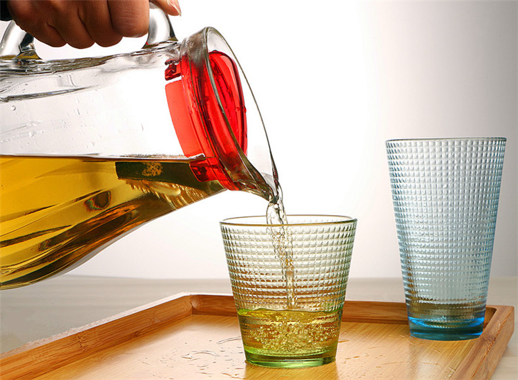 土耳其进口帕莎玻璃冷水壶凉水壶大容量扎壶果汁壶饮料壶水具 波浪纹