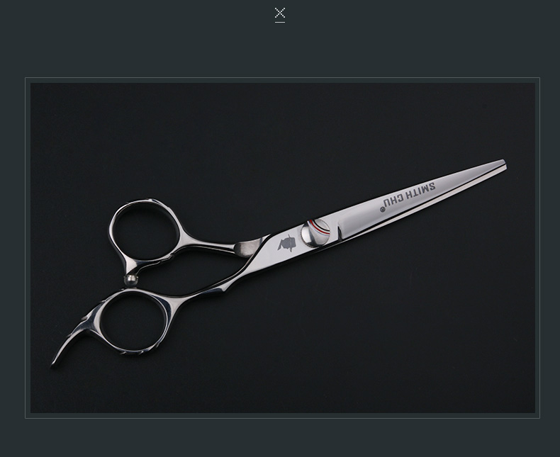 褚铁匠专业发型师理发剪刀家庭成人儿童理发器 6寸平剪