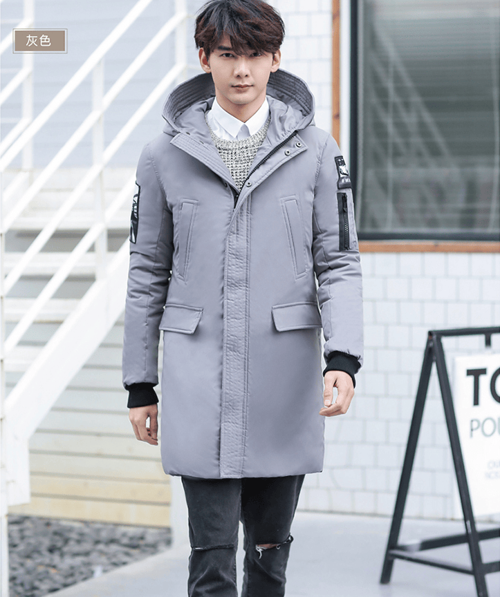 富贵鸟 羽绒服男新品2019白鸭绒连帽冬季轻薄防寒加厚保暖男士印花中