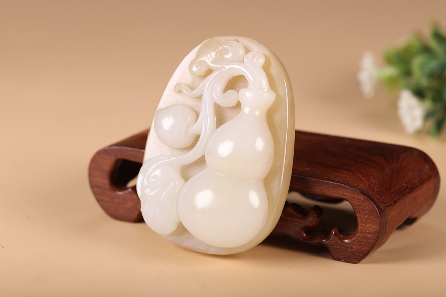 和田玉挂件 福禄寿 54.18克 【弘润和玉器】