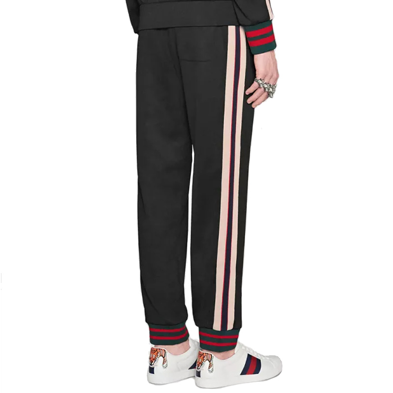 gucci 古驰男装奢侈品高科技针织面料男士长裤休闲裤运动裤 1008黑色