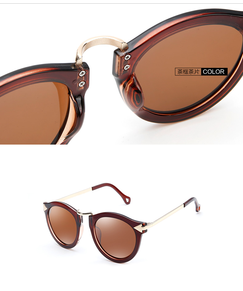 班地亚(pantier)女款太阳镜复古墨镜偏光太阳镜驾驶