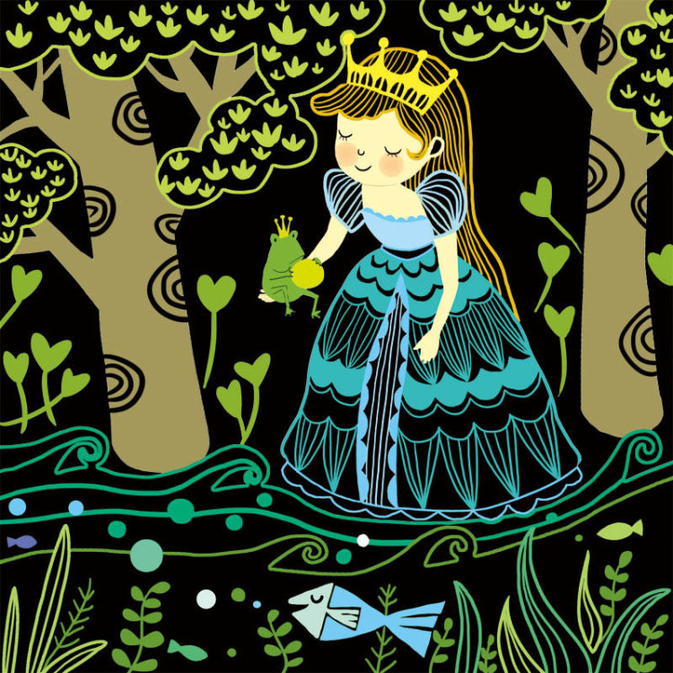 七彩童话刮刮画:青蛙王子