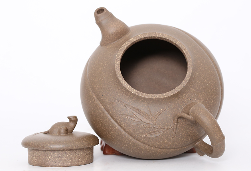 品名: 佛肚竹 容量: 550cc 选料: 原矿青段        贾益芳 工艺: 全手