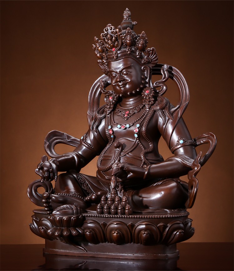 黄财神佛像家用藏传密宗藏巴拉财神佛教护法财神大财神摆件7台寸21