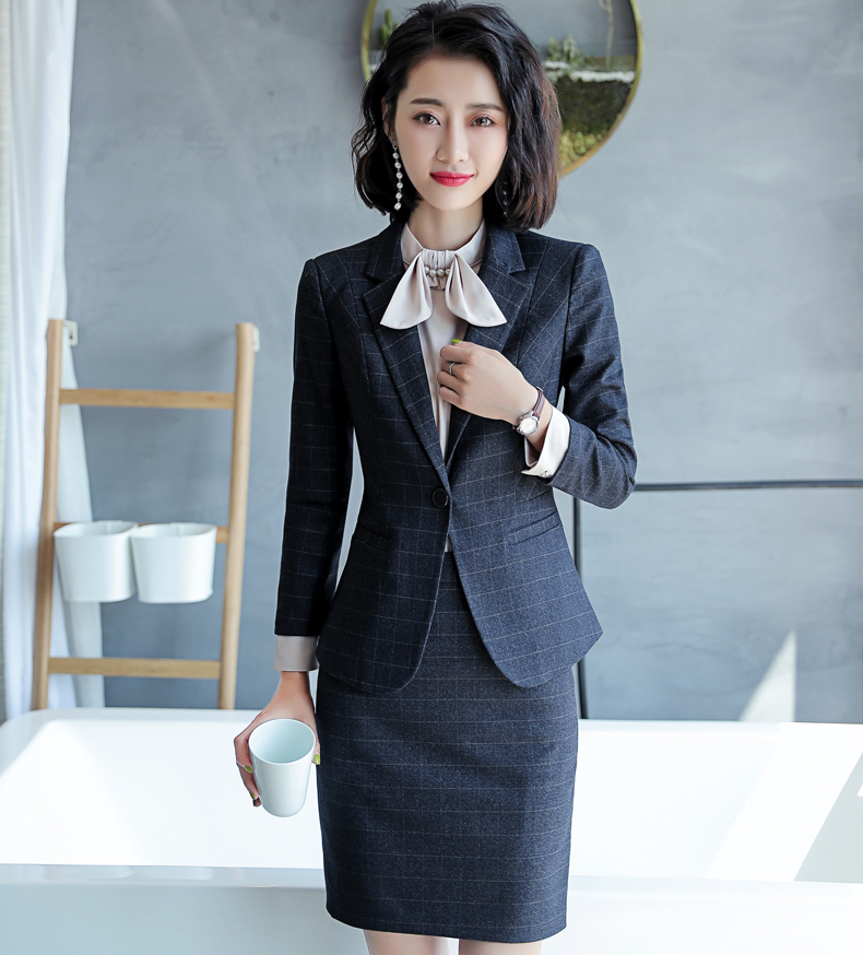 名流都会长袖小西装女职业装套装新款商务休闲外套 黑色单件西装 l