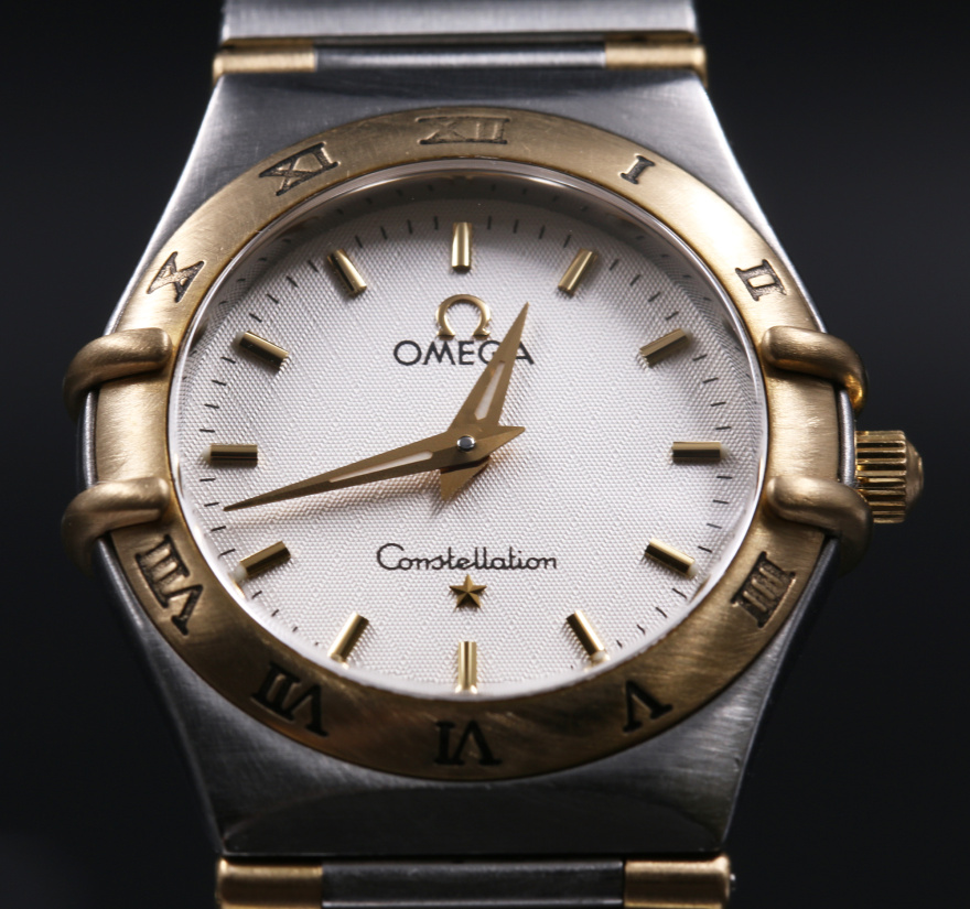 95新omega欧米茄constellation星座系列18k黄金石英女士手表