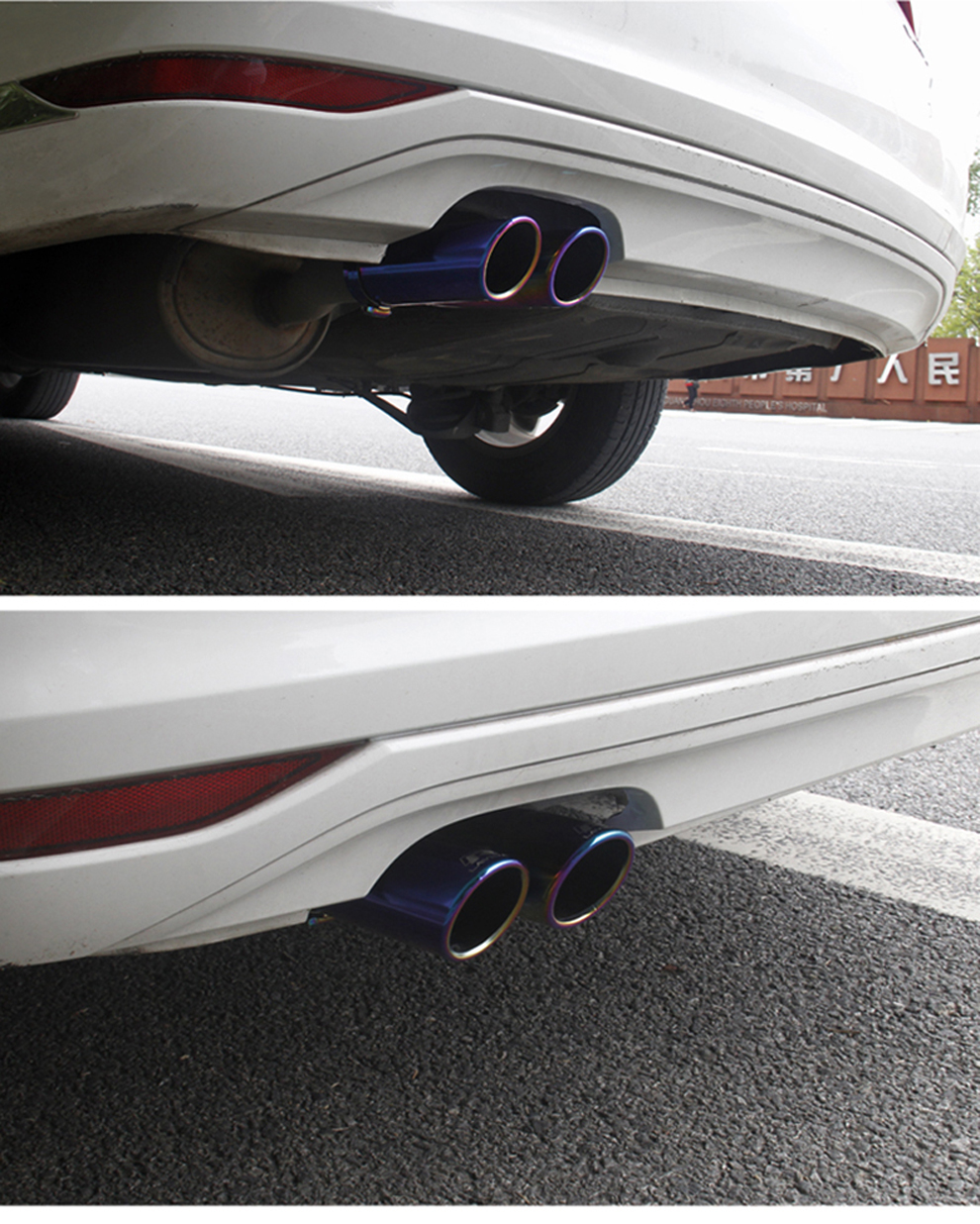 frie 适用于大众新朗逸尾喉改装一出二排气管朗行改装尾喉新朗逸改装