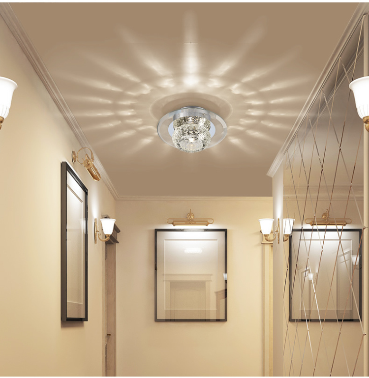 欧普照明 led水晶射灯过道灯走廊灯客厅天花灯水晶玄关灯牛眼灯 精装