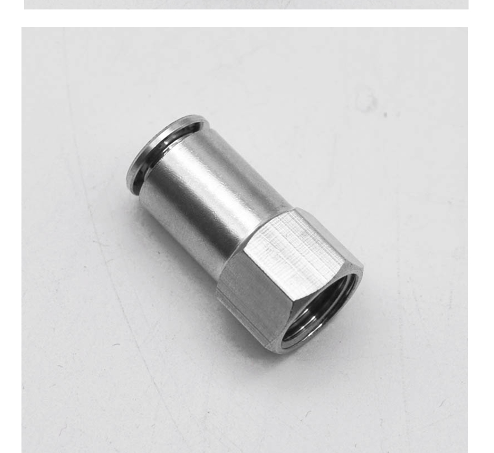 为本电气 金属气动接头 全铜镀镍 气动气管快速插内螺纹直通接头pcf8