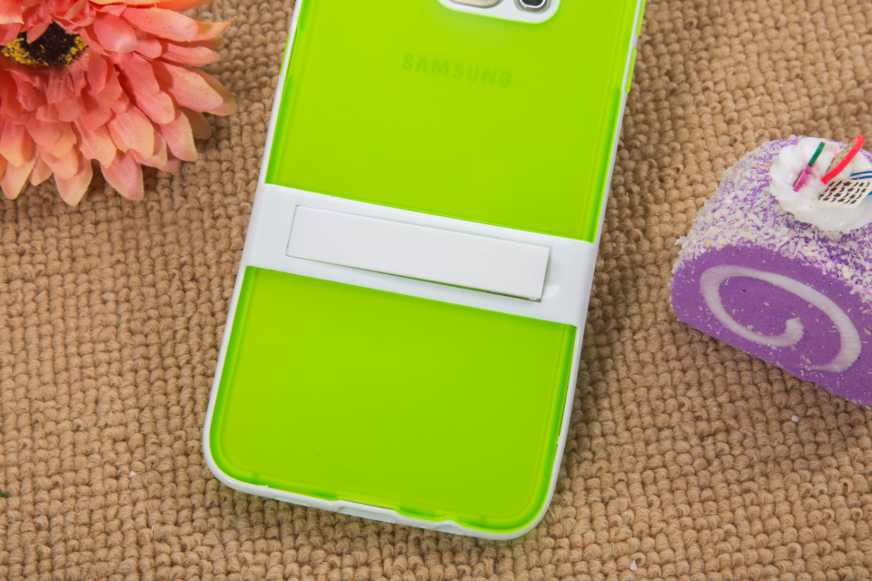 浙博 手机壳/手机套/保护壳 /支架壳 适用于三星s6 edge  绿色