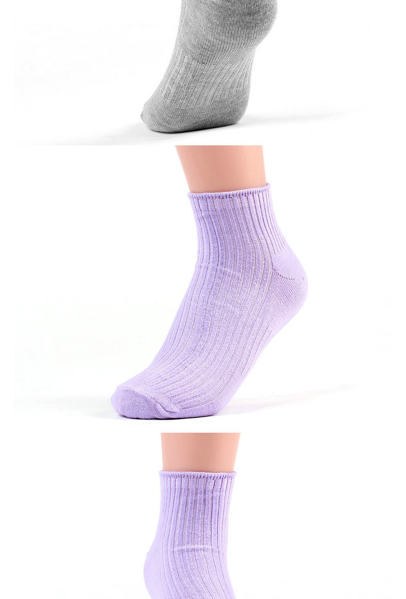 mawcha 女短袜纯色棉袜女士袜子精梳棉女式休闲袜子四季款时尚5双装吸