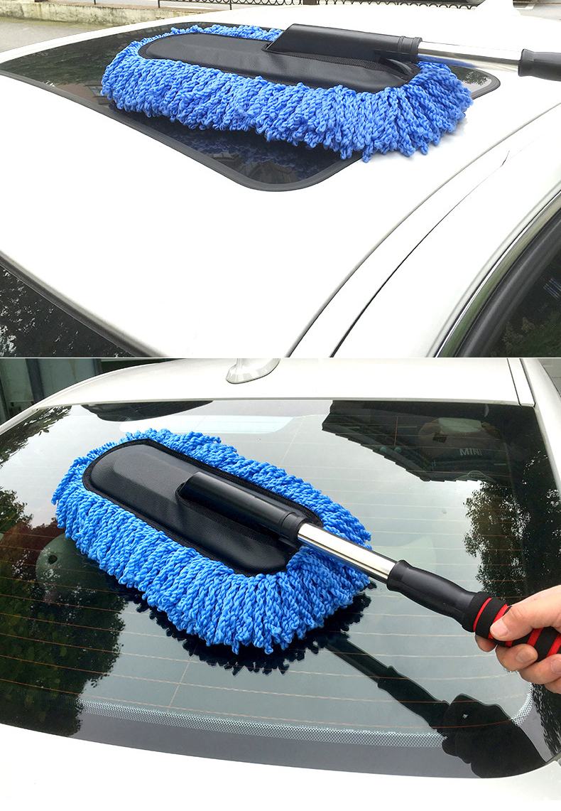 洗车刷子汽车掸子拖把除尘掸子蜡擦车拖把 车用油掸子车载拖把汽车